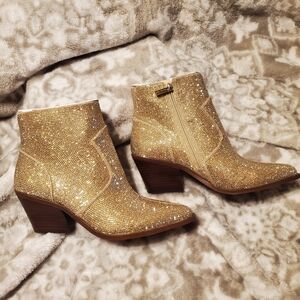 Jessica Simpson Zalor Rhinestone Western Bootie